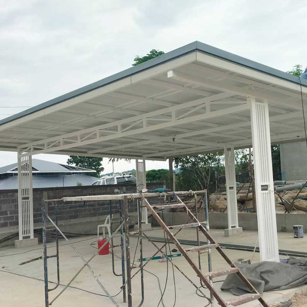 car-garage-kaokhai-1040 งานโรงรถบ้านพัก-ชิ้นงานเหล็ก เขาใหญ่